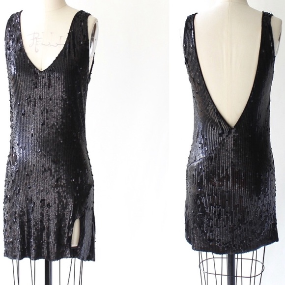 Free People Dresses & Skirts - Studio 54 free people low cut sequin mini slit